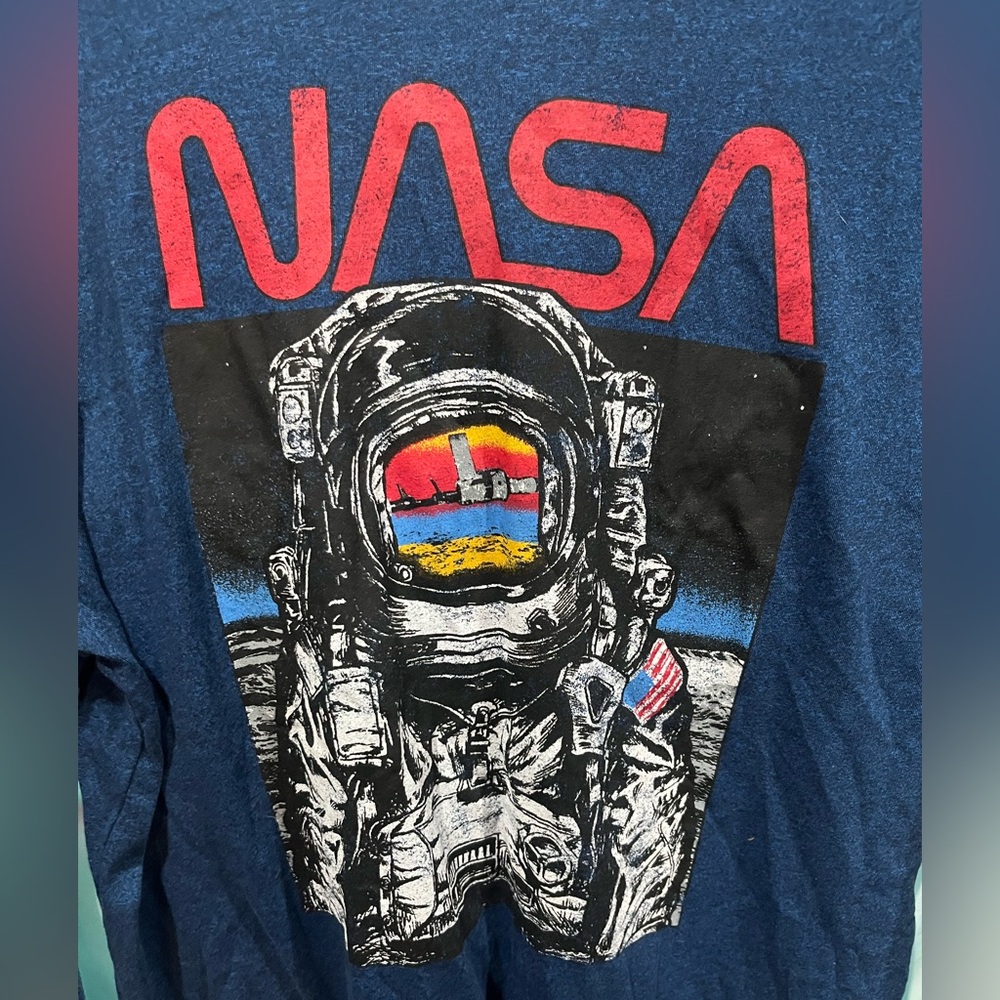 Fifth Sun Navy NASA Long Sleeve Tee with Multicolor Graphic - Picture 2 of 4